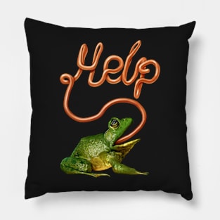 Frog Crying for Help Pillow