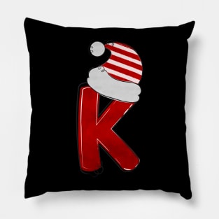 Letter K - Christmas Letter Pillow