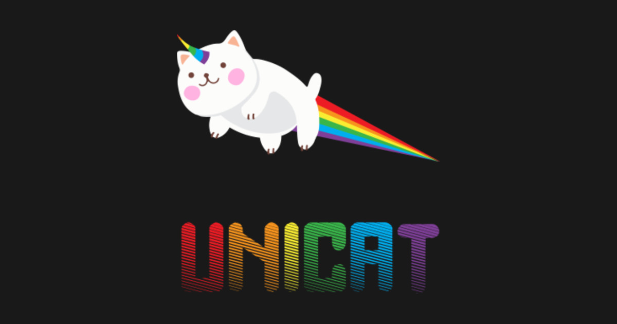 Unicat Unicorn Kitty Cat Cute Funny Magical - Cat - T-Shirt | TeePublic