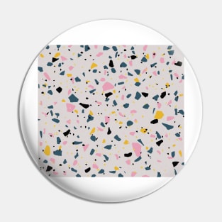 Terrazzo with grey, pink, yellow, and dark blue colours Pin