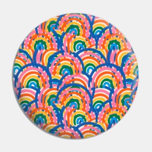 Cute Rainbow Colorful Pattern Pin