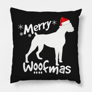 Merry Woofmas, Santa Boxer Dog Pillow
