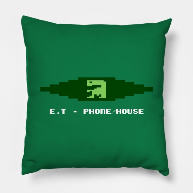 ET PHONE HOUSE Pillow by refritomix