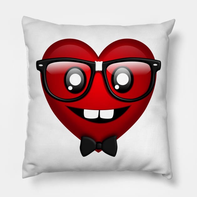 My Nerdy Heart Pillow by PnJ