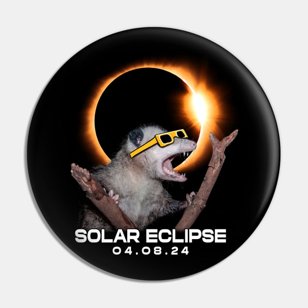 Shadow Explorer: Opossum Watching the Solar Eclipse in Nature Pin by ArtByJenX