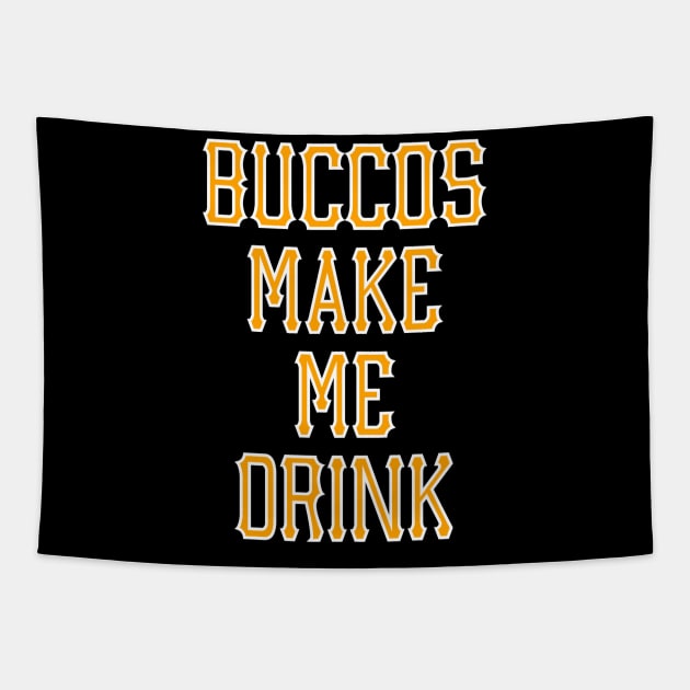 BUCCOS MAKE ME DRINK Tapestry by NickMachine