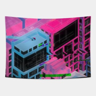 Glitched Dreams of Lazy Town Tapestry