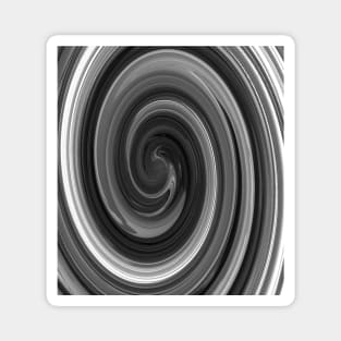 swirl to center black hole print Magnet