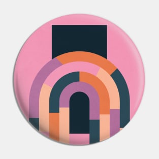 Modern Retro - Colorful Lines Pin