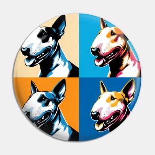 Bull Terrier Pop Art - Dog Lover Gifts Pin