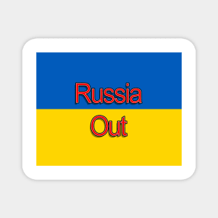 Anti Russia Ukraine Flag Peace Concept Magnet