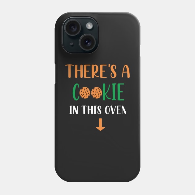 Theres A Cookie in This Oven - Cookie Pregnancy Announcement - Matching Ugly Christmas Pregnancy Announcement Phone Case by WassilArt