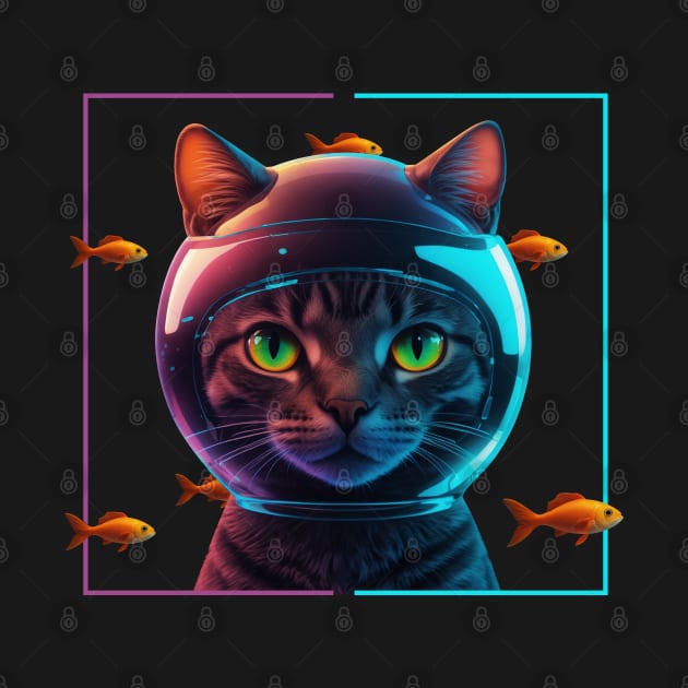 Abstract Cat and fish by JWOLF