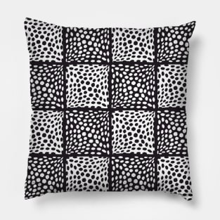 Dot Pattern (Black and White) Pillow