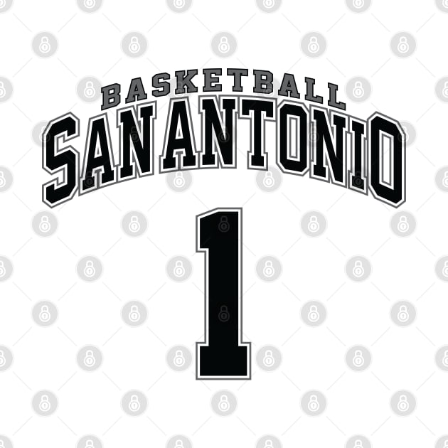 San Antonio Basketball - Player Number 1 by Cemploex_Art