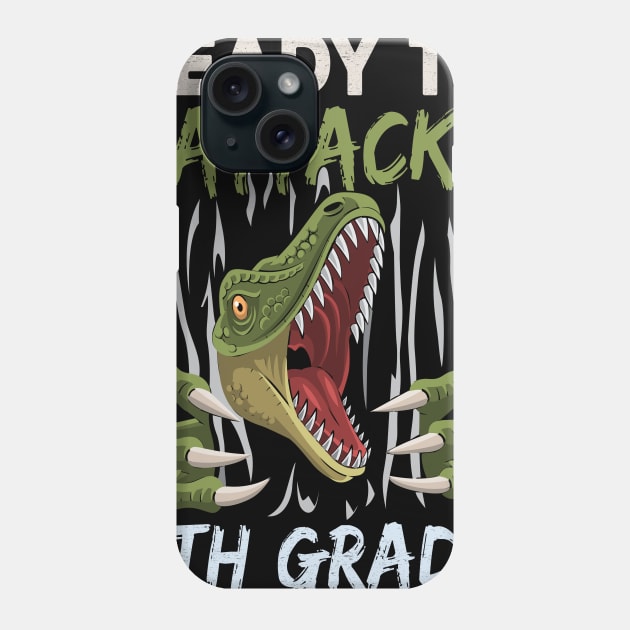 Dinosaur Kids Ready To Attack 9Th Grade Boys Back To School Phone Case by kateeleone97023