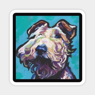 Fun Wire Hair Fox Terrier Dog bright colorful Pop Art Magnet