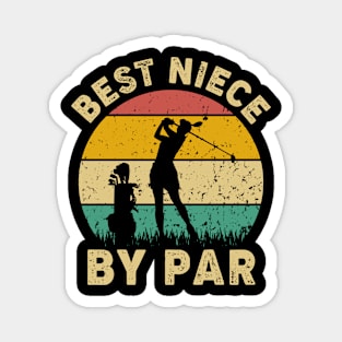 Vintage Best Niece By Par Funny Golfing Golf Player Gift Magnet