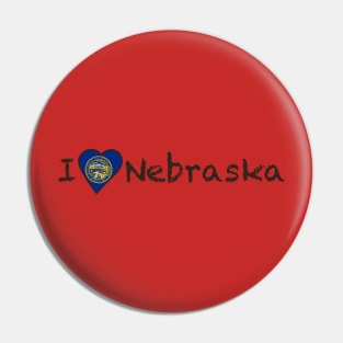 I Love Nebraska Pin