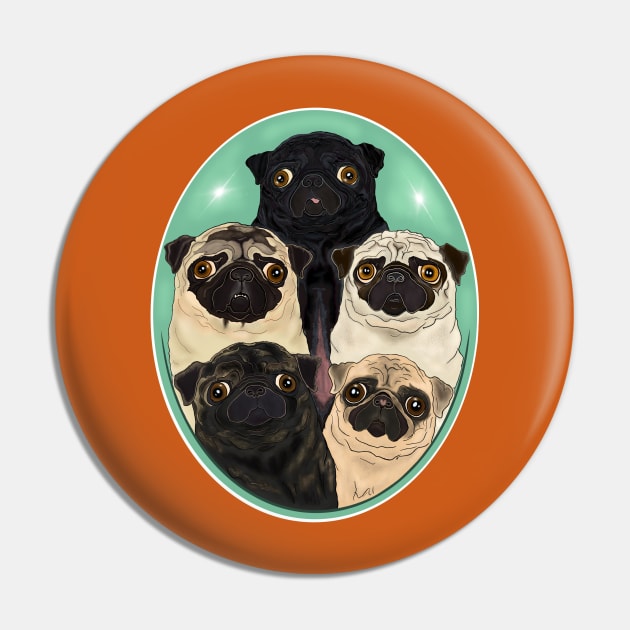 Five Pugs Pin by FivePugs