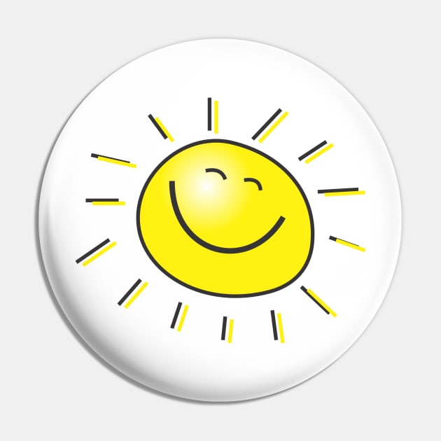 Happy Sun Pin by  Colorful&Goldie