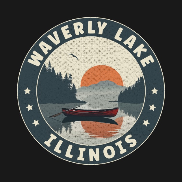Waverly Lake Illinois Sunset by turtlestart