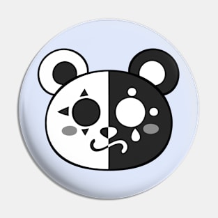 Bipolar Bear Face Logo Pin