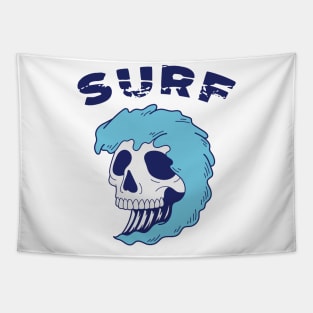 skull surf wild Tapestry