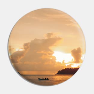 Clouded sunset, warm sunset Pin