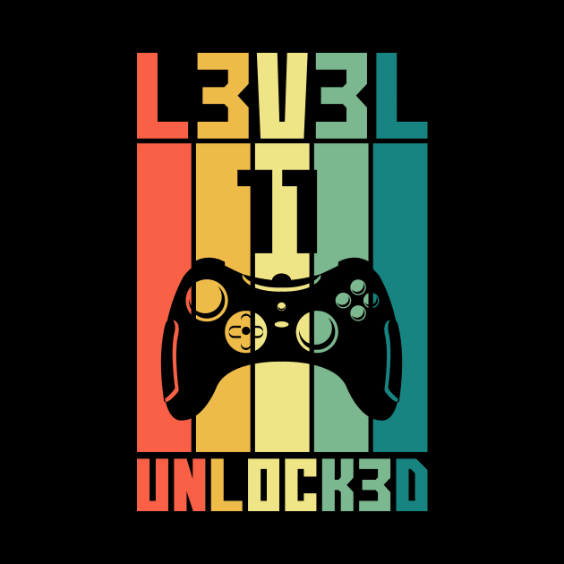 Level 11 Unlocked Vintage Gamer 11th Birthday Gift by Alex21