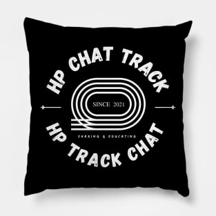 HP Chat Track and  HP Track Chat   white logo Pillow