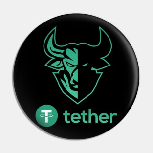 tether coin Crypto coin Crytopcurrency Pin