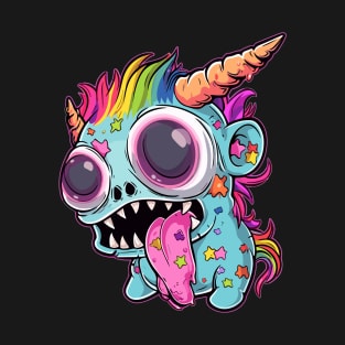 Halloween Heavy Music Lover Zombie Unicorn Heavy Metal T-Shirt