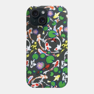 Gouache Koi Swirl Pattern Phone Case