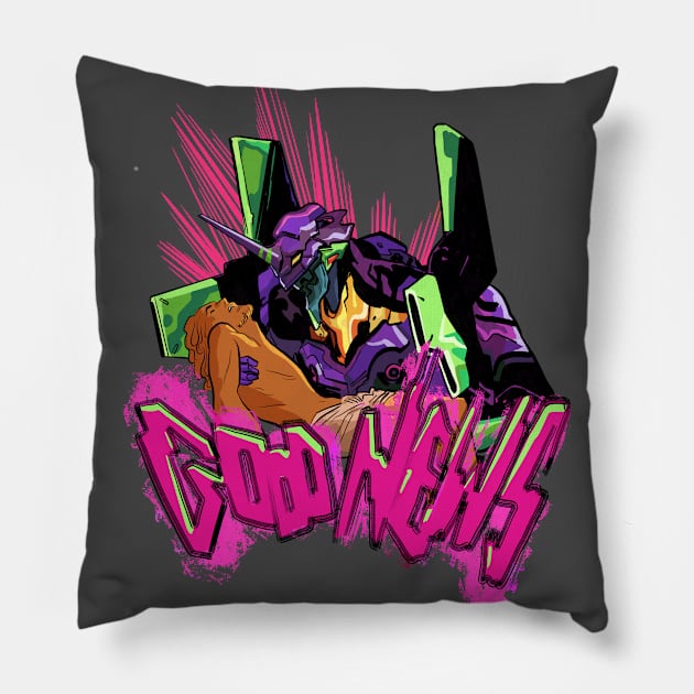 Neon Genesis Good News Pillow by Apocrypals