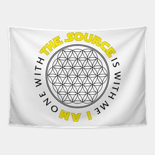 The Source is with me (Flower of life) - light colors Tapestry