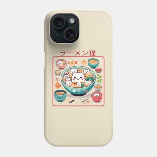 Ramen and cats Phone Case