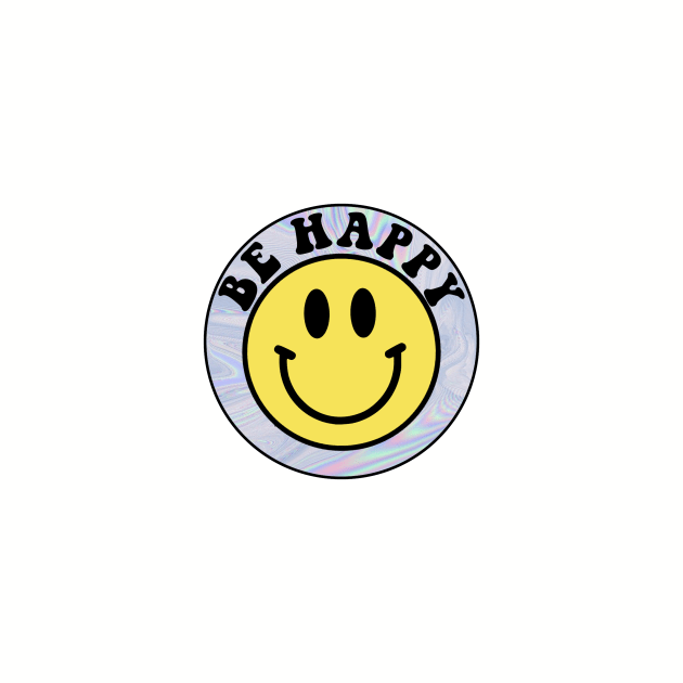 Be Happy Trippy Smiley Face by lolsammy910