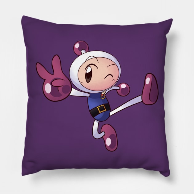 Shirobon from BOMBERMAN JETTERS Pillow by IanDimas