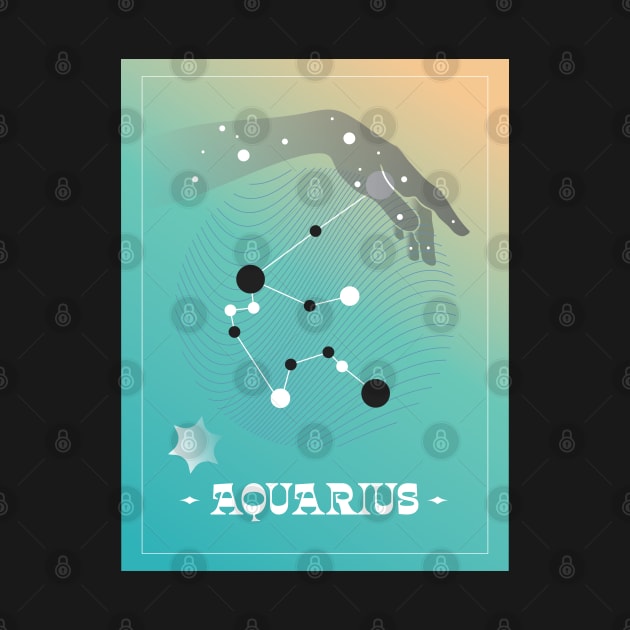 Aquarius Zodiac Art by mardavemardave