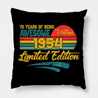 70 years old gifts 70th birthday for men Vintage 1954 retro Pillow