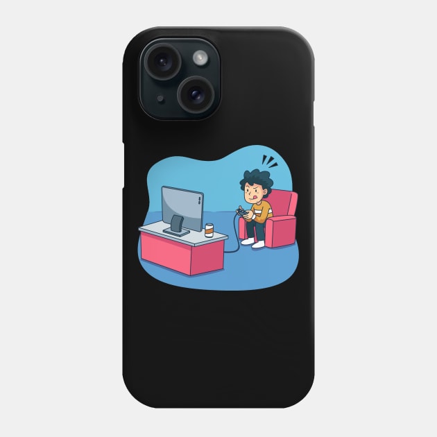 Concentrated gamer Phone Case by GAMINGQUOTES
