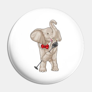 Elephant Singer Microphone Music Pin