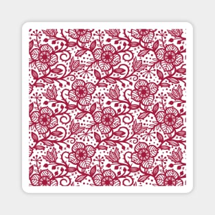 Bold Floral Pattern Magnet