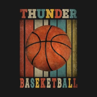 Aesthetic Proud Thunder Name Basketball Birthday Vintage Teams T-Shirt