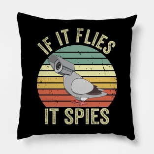 If It Flies It Spies Birds Conspiracy Theory Pillow