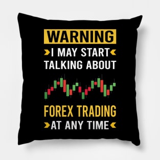 Warning Forex Trading Trade Trader Pillow