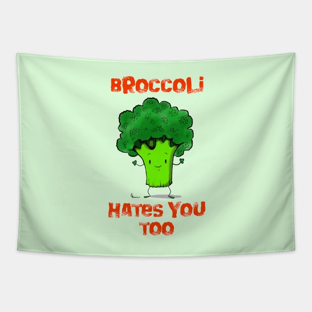 Broccoli hates you too Tapestry by Naera