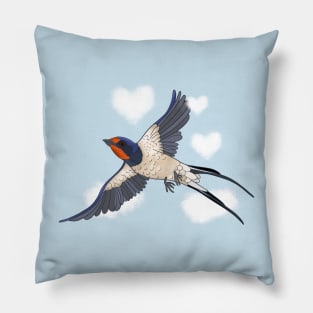 Swallow in flight Pillow