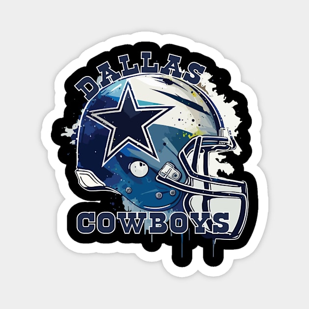 Dallas Cowboys Helmet Drip NFL Football Team 4x6 inch Magnet